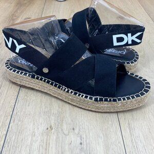 DKNY Women's Black Platform Espadrilles Sz 9.5​​​​​